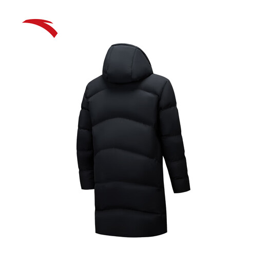 ANTA six-degree core down jacket丨Mid-length sports down jacket men's winter duck down cold-resistant thickened warm cotton jacket basic black-3 cold-resistant-40 degree down jacket XL (men's 180)