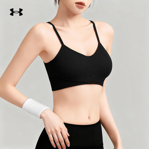 Under Armor women's spaghetti strap bra autumn new fashion back beautiful yoga Pilates sports bra 1384011 1384011-001 L