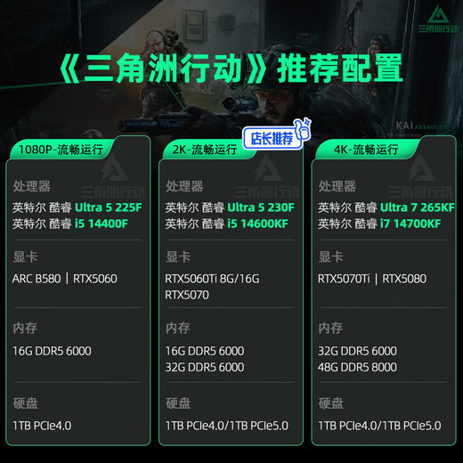 Minglongtang i5 14600kf/5060/5060Ti/5070Ti/5080 graphics card assembly computer e-sports game desktop host office design machine complete machine delta computer configuration advanced version I5 14600KF/RTX5060Ti single host