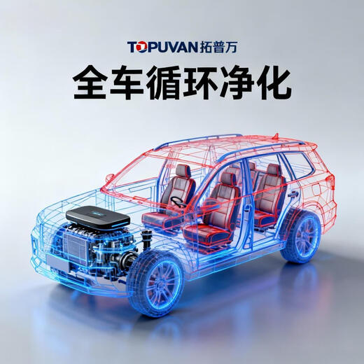 TOPUVAN12v car active oxygen disinfection machine car household formaldehyde removal, smoke and odor removal, car leather smell disinfection, sterilization and deodorization ozone generator, car home dual-use 5g/h