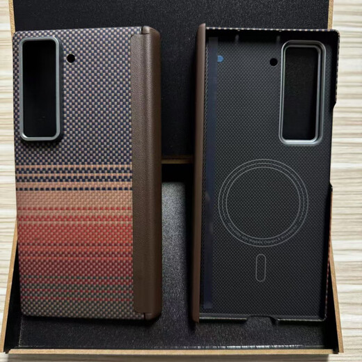 Samsung (SAMSUNG) original quality suitable for Samsung zfold6 mobile phone case Kevlar Samsung Zfold7 aramid fiber men's model black and gray fine lines 600 metal frame magnetic back cover center shaft model Samsung Galaxy Z Fold7