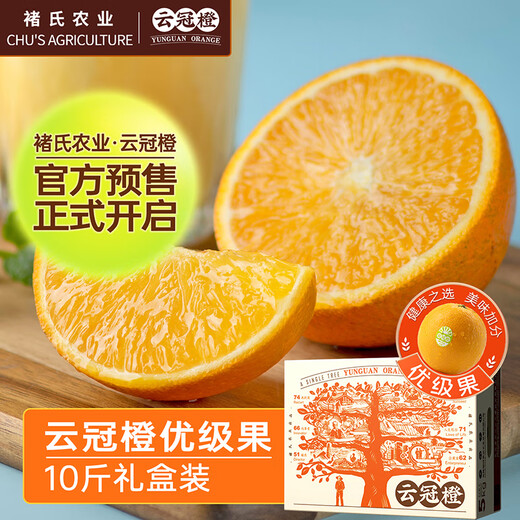 云冠橙净重10斤装2025褚橙官方云南冰糖橙当季新鲜水果礼盒橙子产地直发 优级果云冠橙 5kg