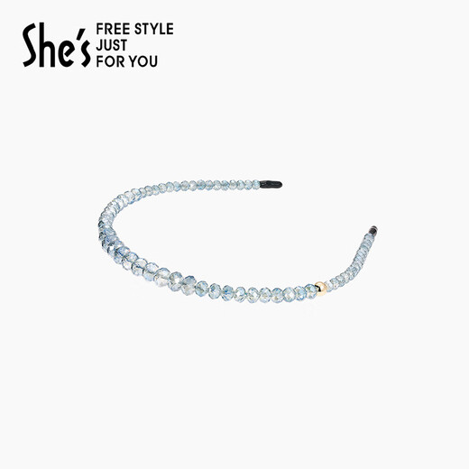 She s Akiko Monet impression light luxury craft crystal romantic sparkling hair hoop hair clip hair headband hair accessories birthday gift blue C0