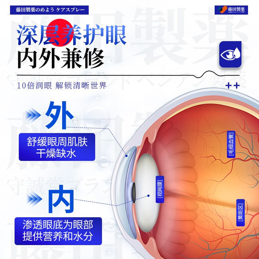 Fujita Pharmaceutical Japanese Lutein Eye Drops non-eye drops relieve eye fatigue, dry eyes, blurred vision, stay up late playing on mobile phone