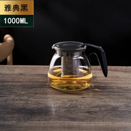 Tea bar machine, water dispenser, glass electric kettle, teapot, tea table, electric tea stove, thermal kettle, single pot with filter, high temperature resistant tea set, large capacity kettle, teapot, tea water separation, black half handle style