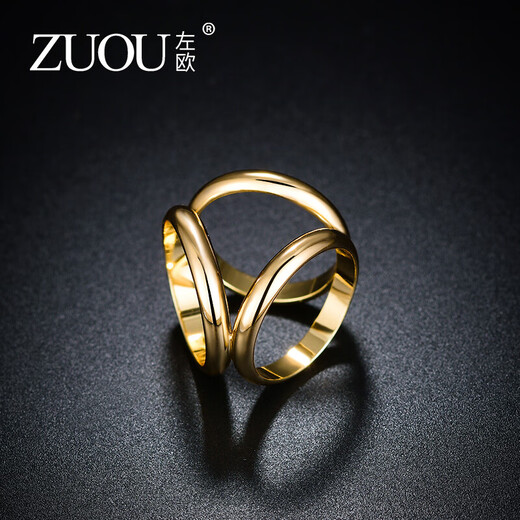 Zuoou small three-ring scarf buckle 2025 new women's high-end multi-functional small square scarf buckle clip shirt streamer buckle gold classic three-ring buckle