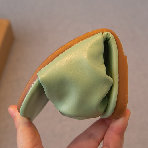 Girls' Slippers 2025 Summer New Children's Shoes Little Girls Princess Shoes One-Slip Flop Non-Slip Outerwear Flat Slippers Black 29_Inner Length 17.3cm