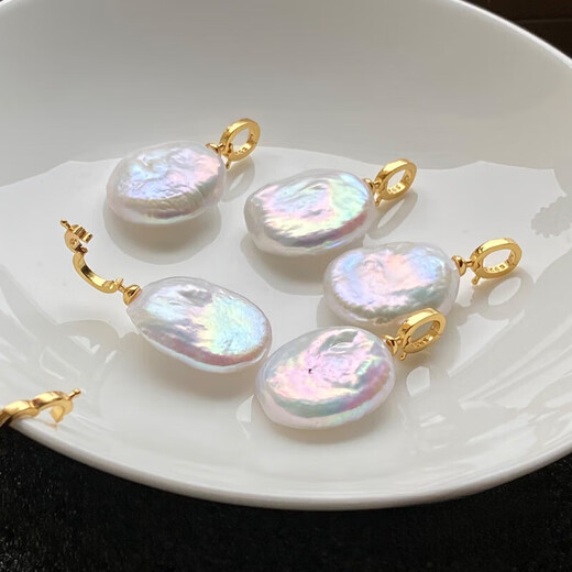 Hanzhu Freshwater Irregular White Baroque Pearl S925 Living Mouth Pendant Matches Sweater Clavicle Necklace Baroque Randomly 1