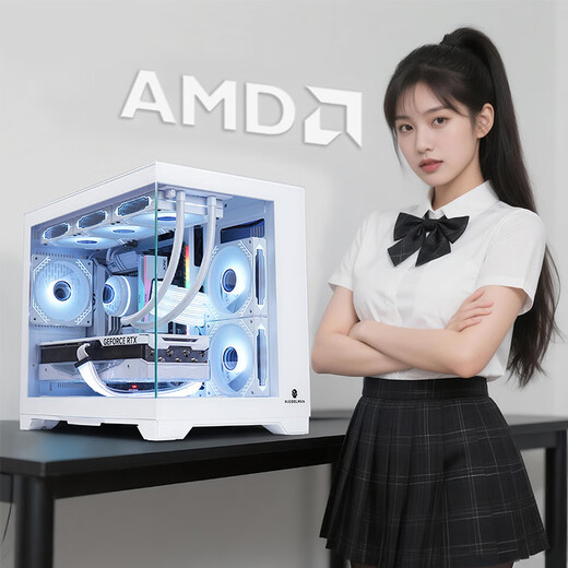 AMD 24-period interest-free Ryzen R7 7800X3D host/RTX5060TI/5070TI/5080/5060 graphics card desktop host computer complete sea view room assembly machine Package 7 7800X3D+1TB+16G cardless host