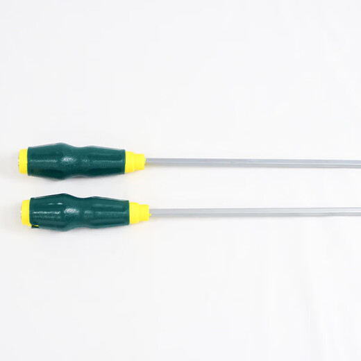 Bingyu BJ-179 Knock-through screwdriver rubber-coated screwdriver, extended slotted magnetic screwdriver 8*300mm 2 pieces