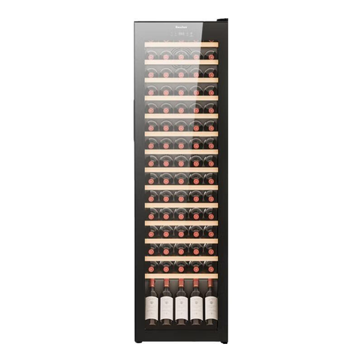 Bacchus wine cabinet thermostatic cabinet embedded household multi-functional single door double temperature refrigerator air-cooled frost-free office restaurant fresh ice bar beverage cabinet vertical display cabinet tea cabinet YC-208 air-cooled single temperature full flat shelf 75 bottles