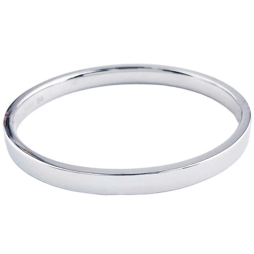 Beijing Gold Trading Center Co., Ltd. Platinum plain ring bracelet, shiny fixed mouth bracelet, about 18g, ring number 56