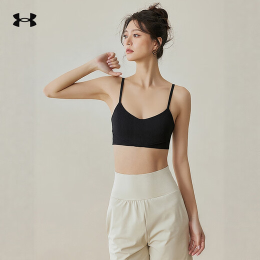 Under Armor women's spaghetti strap bra autumn new fashion back beautiful yoga Pilates sports bra 1384011 1384011-001 L