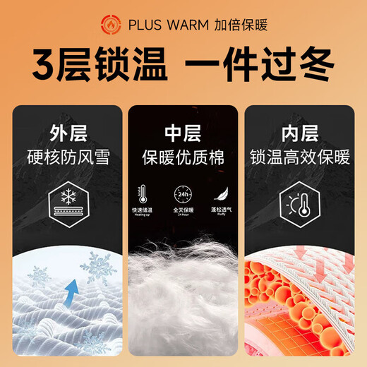 Jeanswest couple clothing for men and women, new winter solid color simple loose men's stand-up collar warm cotton jacket G2 black 2010 2XL