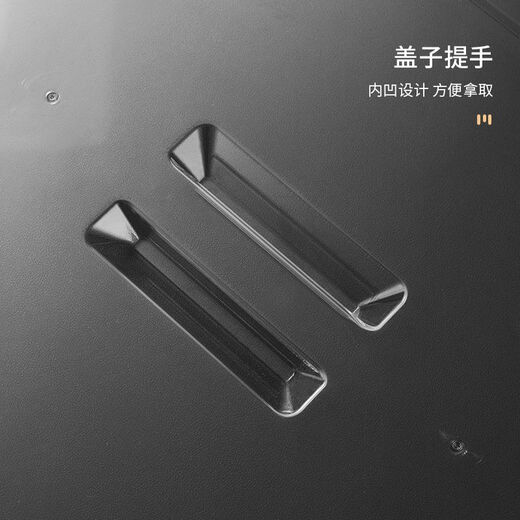 Meikejie 304 stainless steel tray rectangular flat bottom steamed rice tray buffet basin grilled fish tray with PC cover acrylic basin high temperature resistant PC 27*20 plastic cover