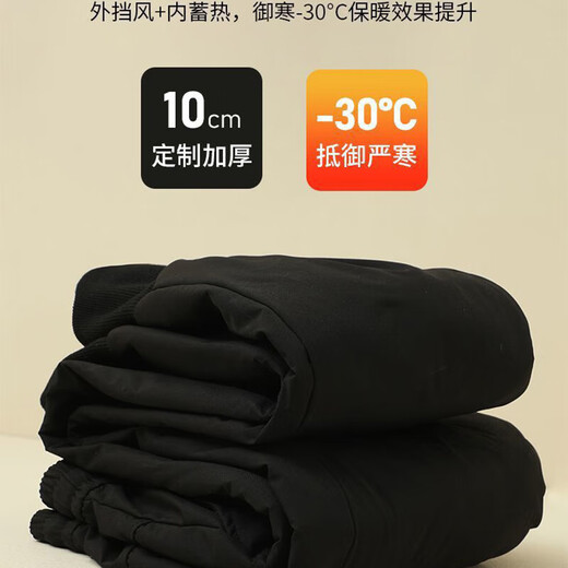 White Duck Down Pants Women's 2025 Winter New Warm Pants Plus Down Pants - 30 Degrees Below High Waist Coldproof Pants Black 90 White Duck Down Black Gold Upgrade L Suitable for 90-120 Jin Jin equals 0.5 kg