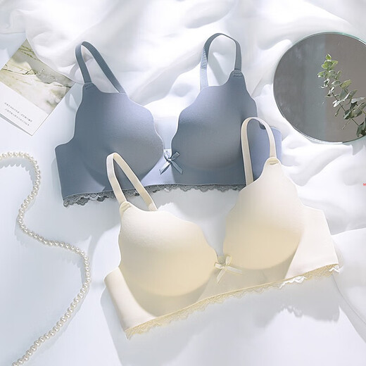 猫人无痕内衣女小胸聚拢调整型无钢圈文胸夏季薄款收副乳防下垂胸罩 【1047】香槟 70A /32