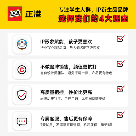 Zhenggang (ZGO) x Doraemon children's alarm clock for boys and girls, small alarm clock for primary school students, New Year gift 080