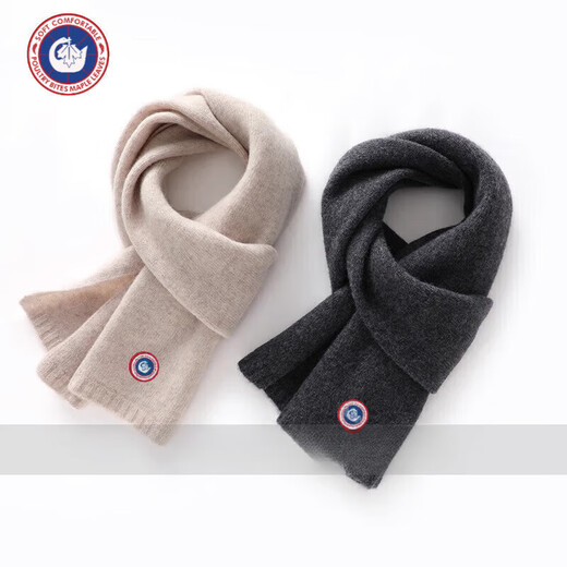 SCOTT GOOSE autumn and winter new cashmere scarf for men and women, neck gaiter, simple short style, warm, comfortable, fashionable and trendy winter product, beige color