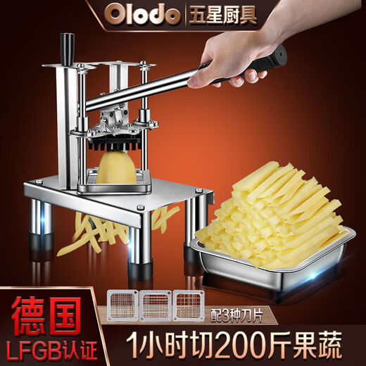 French fries cutting machine, hand-pressed cutting potato strips, cucumber strips, radish strips, vertical manual vegetable cutter, commercial cutting tool, manual cutting - (9+13)