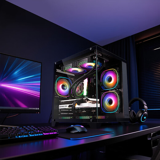 AMD Ryzen 5 R5 5600 host machine/RX7650GRE/RTX5060/RTX4060Ti/RTX3060 graphics card e-sports design desktop computer host DIY assembly machine R5 5600+RX7650GRE 8G丨with six