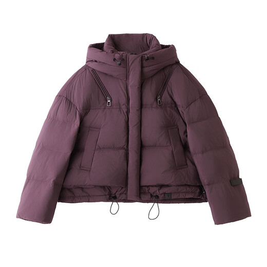 ROMON down jacket women's short 2025 winter new style small high-end fashion foreign style age-reducing slimming white duck down jacket off-white M