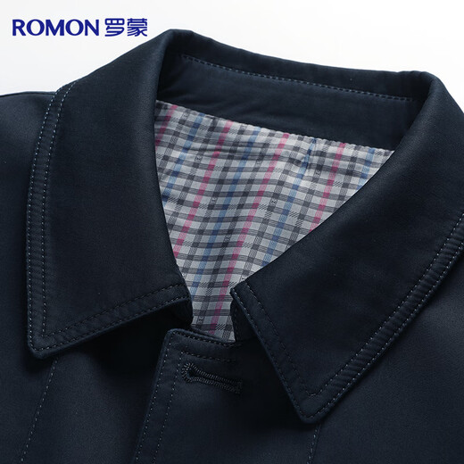 Romon 100% cotton jacket men's young and middle-aged spring and autumn coat work wear casual lapel dad wear men's jacket
