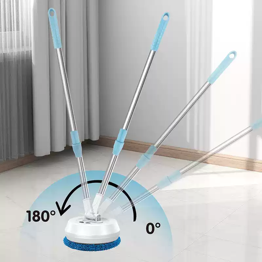 Zhong Zhang Guan's German electric mop wireless rotating household lazy floor mop wall panel wipe window glass artifact cleaning machine light blue electric cleaning machine 4 wet and dry mops