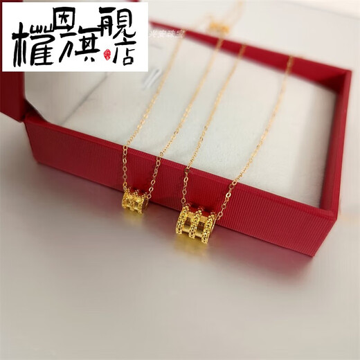 Quan Yin quality 18k gold waist pendant, pure gold 999 gold fashion spring pendant clavicle necklace, large small waist pendant