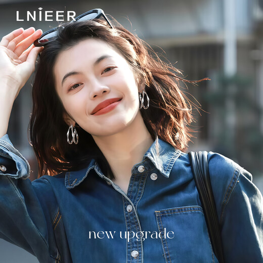 Lnieer999 Pure Silver Needle Earrings Plain Hoop Earrings Women's 2025 New Hot Style Circle Hoop Earrings Niche Design Earrings Silver Plain Hoop Earrings 999 Pure Silver Needles