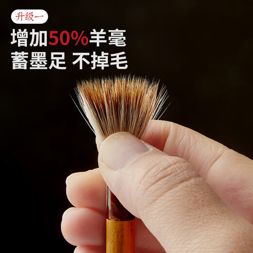 Liupintang Baiyun Brush Upgraded Wolf Sheep and Centimeter Brush Beginner Beginner's Study Four Treasures Middle Regular Calligraphy Chinese Painting Calligraphy Painting Font Universal Large Size