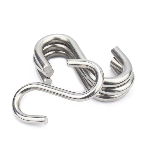 Jinchao S hook 304 stainless steel S-shaped hook S-shaped hook S hook industrial hook convenient hook load-bearing M6 (20 pcs)