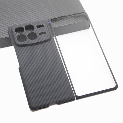 Xiaomi (MI) original quality thin and light Kevlar carbon fiber bare-feel business phone case for Xiaomi Mix Fold4, fine hole 600D fine grain matte black back cover Xiaomi MIX Fold4
