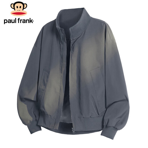 Paul Frank Jacket Men's Autumn and Winter American Flight Jacket Men's Trendy Loose Baseball Jacket Brown XL