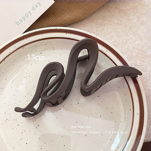 Banzheni grab clip hairpin women's simple large shark clip high-end half-tied hair headdress Maillard style hairpin on the back of the head