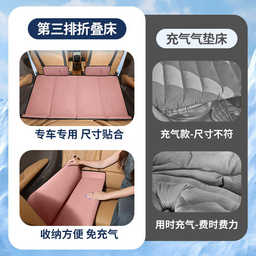 Farmage Ideal L8 Car Mattress Car Rear Sleeping Pad Six Seats Third Row Folding Mattress Children's Car Sleeping Artifact Gray + Seat Back Storage Bag*2 Free Storage Bag*1+ Filling Pillow*2 Ideal L8 Third Row Special Edition