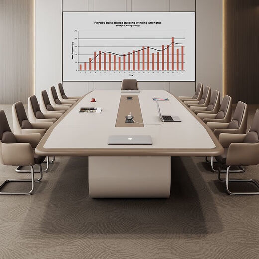 会议桌长桌简约现代烤漆家具办公室大型开会洽谈长条桌椅组合 2.2米*1.2会议桌(不含椅子) A款会议桌