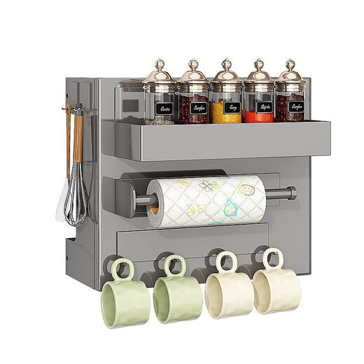 Jiaojing Water Heater Shield Magnetic Gas Kitchen No-Punch Wall Hanging to Cover Ugly Natural Gas Pipe Decoration Gun Gray Magnetic Absorbent + Holeless Dustproof Width 35 Depth 17 Height 30cm (Two-piece Set 1)