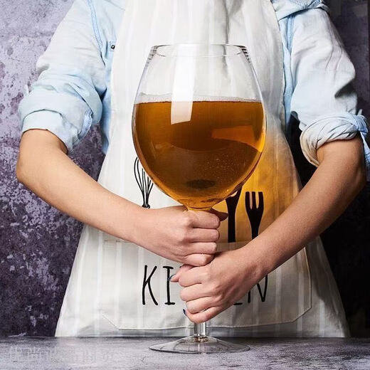 Internet celebrity large beer mug wedding toast goblet creative spoof large capacity wine glass giant extra large hero cup extra large red wine glass height 38CM 3500ML