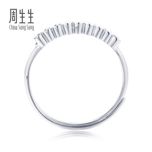 Chow Sang Sang Pt950 platinum car lace crown platinum platinum ring open ring 78007R pricing