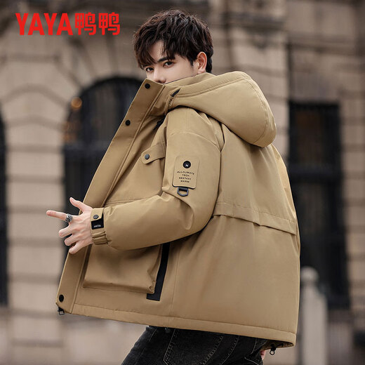 Duck Duck 90 Duck Down Down Jacket Same Style Warm Hooded Couple Workwear for Men and Women Short Outdoor Charge Men's Thickened Jacket