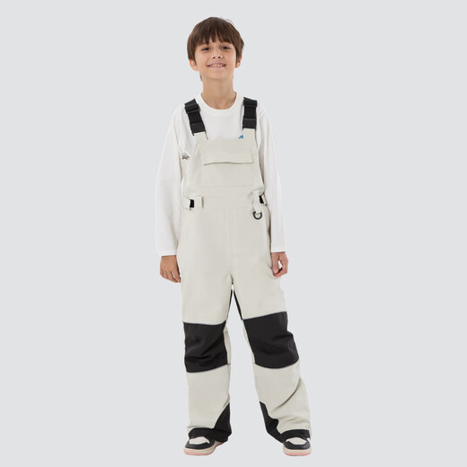 Gsou SNOW children's ski pants one-piece suspenders winter professional windproof and waterproof single-board and double-board ski clothes for boys and girls, navy, same style for men and women XS (recommended height 116-125CM)