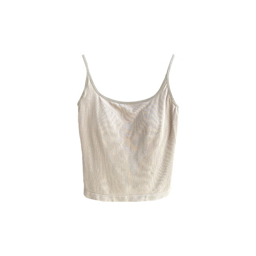 Beautiful back sling new hot style women's inner wear black vest outer wear with chest pad bottoming seaside top summer black S