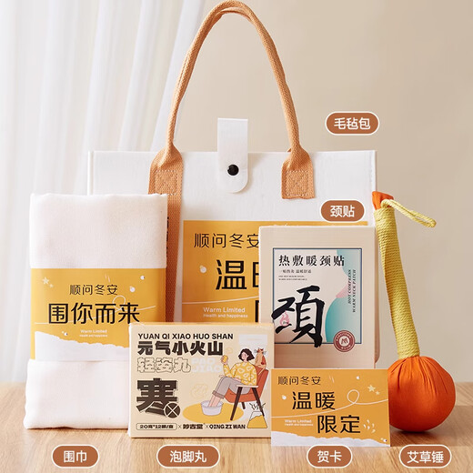 爱美礼冬日伴手礼盒公司员工实用礼品定制商务团建企业年会奖品纪念品 冬季保暖伴手礼套装1