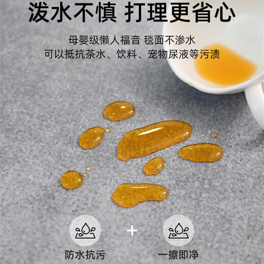 阿扎尔 HAZARD客厅地毯【环保三防圈绒】茶几毯现代简约沙发卧室地垫家用可定制 升级款12171 80*120cm
