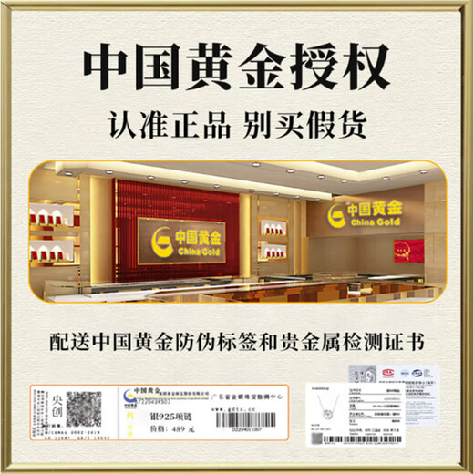 Central Chuang Fashion Chinese Gold Necklace Girls Birthday Gift Women's Pendant Light Luxury Niche High-end Gift for Girlfriend and Best Friend S925