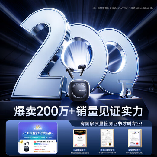 Linklike AI Comfortable Noise Reduction丨Dolby Surround Sound Deep Active Noise Canceling Headphones In-Ear Bluetooth Headphones Noise Reduction Gold List No. 1 Super Long Battery Life 2025 New Model 1 Top Ten