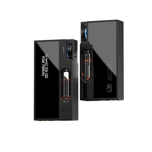 SHANLING UA7 tube portable decoder amp hifi small tail decoder audio amplifier 3.5 single-ended + 4.4 balanced replaceable cable APP full function control Dark Night Black