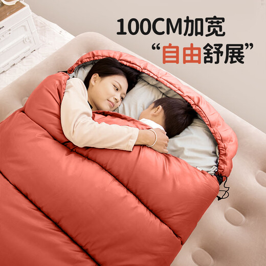 Arctic Wolf (BeiJiLang) sleeping bag outdoor autumn and winter thickened and widened warm sleeping bag tent camping office lunch break warm and cold-resistant quilt sleeping bag