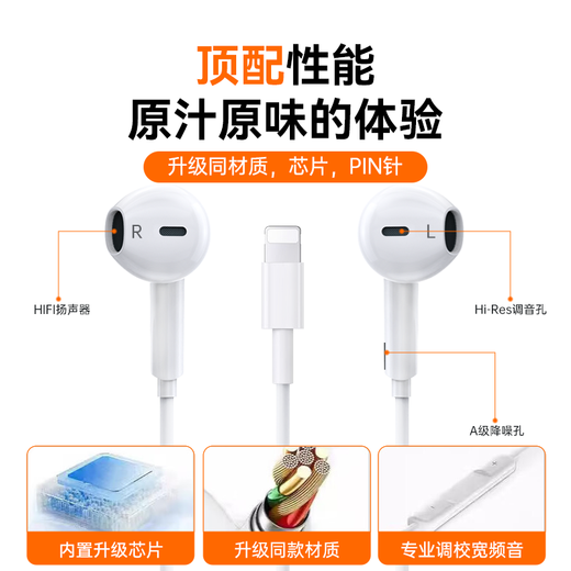 WITGOER 2025 new model丨Brand direct sales wired headset lightning interface suitable for Apple 13/14/12/11/iphone/promax tablet ipad games